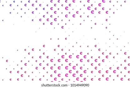 Dark Pink vector cover with financial symbols. Modern abstract illustration with symbols of digital money. Smart design for your business advert of economic, wealth.
