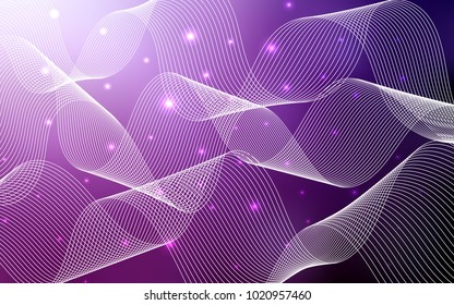 Dark Pink vector cover with happy holiday ribbons. Modern geometrical abstract illustration with carnival ribbons. Beautiful design for your business advert of anniversary.