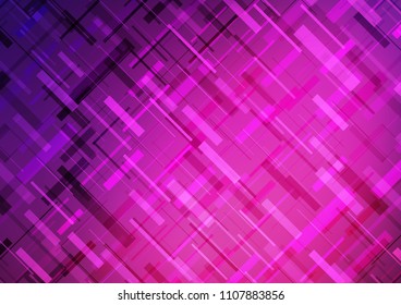 Dark Pink vector cover with long lines. Lines on blurred abstract background with gradient. The pattern can be used for busines ad, booklets, leaflets