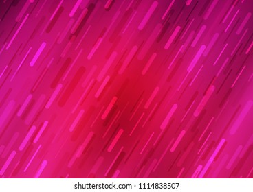 Dark Pink vector cover with long lines. Lines on blurred abstract background with gradient. The pattern can be used for websites.