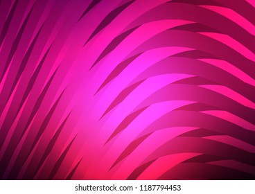 Dark Pink vector cover with long lines. Decorative shining illustration with lines on abstract template. Best design for your ad, poster, banner.
