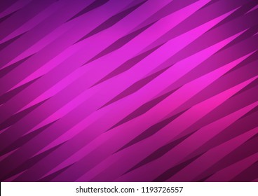 Dark Pink vector cover with long lines. Modern geometrical abstract illustration with staves. The pattern can be used for websites.
