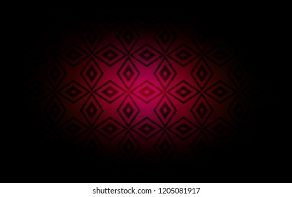 Dark Pink vector cover in polygonal style. Decorative design in abstract style with rectangles. Modern template for your landing page.