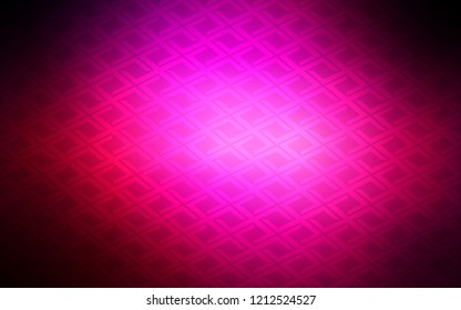 Dark Pink vector cover in polygonal style. Glitter abstract illustration with rectangular shapes. Best design for your ad, poster, banner.