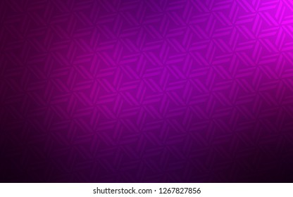 Dark Pink vector cover with polygonal style. Triangles on abstract background with colorful gradient. The template can be used as a background.