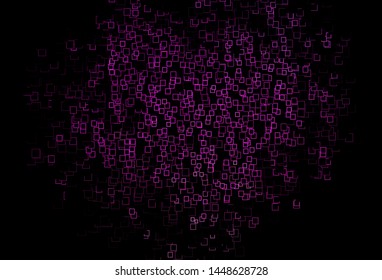 Dark Pink vector cover in polygonal style. Glitter abstract illustration with rectangular shapes. Pattern for busines ad, booklets, leaflets