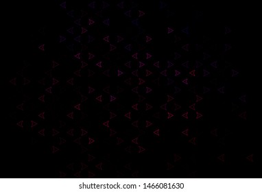Dark Pink vector cover in polygonal style. Abstract gradient illustration with triangles. Template for wallpapers.