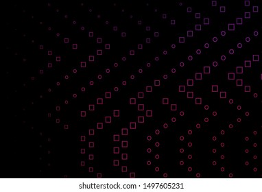 Dark Pink vector cover with polygonal style. Glitter abstract illustration with rectangular shapes. Best design for your ad, poster, banner.