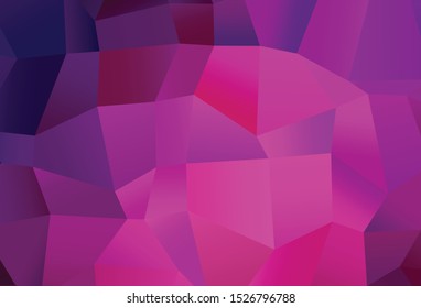 Dark Pink vector cover with polygonal style. Abstract gradient illustration with rectangles. Pattern for websites, landing pages.