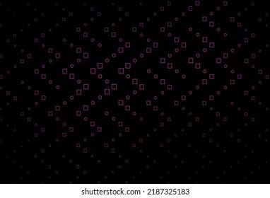 Tapa vectorial rosa oscuro con estilo poligonal. Hermosa ilustración con rectángulos y cuadrados. Plantilla moderna para su promoción.