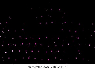 Dark Pink vector cover in polygonal style with circles. Illustration with set of colorful circles, triangles, squares. Pattern can be used for websites.