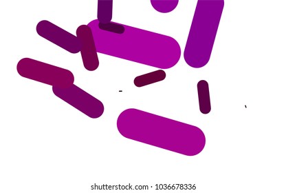 Dark Pink vector cover with rounded stripes. Glitter abstract illustration with colored sticks. The pattern can be used as ads, poster, banner for medicine.