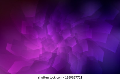 Dark Pink vector cover with set of hexagons. White background with colorful hexagons. Pattern can be used for landing pages.