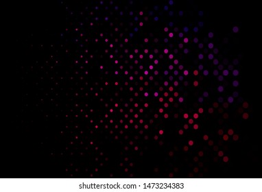Dark Pink vector cover with spots. Glitter abstract illustration with blurred drops of rain. Pattern for ads, leaflets.