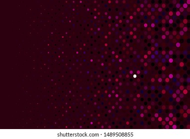 Dark Pink vector cover with spots. Glitter abstract illustration with blurred drops of rain. Pattern for ads, leaflets.