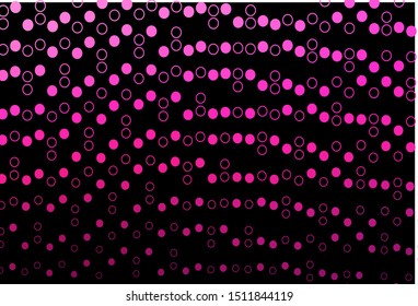 Dark Pink vector cover with spots. Glitter abstract illustration with blurred drops of rain. Pattern for beautiful websites.
