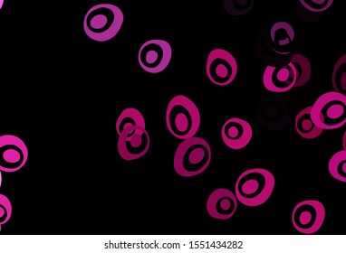 Dark Pink vector cover with spots. Glitter abstract illustration with blurred drops of rain. Pattern for beautiful websites.
