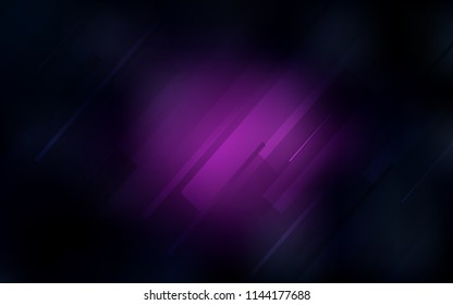 Dark Pink vector cover with stright stripes. Glitter abstract illustration with colored sticks. Best design for your ad, poster, banner.