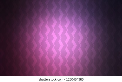 Dark Pink vector cover with stright stripes. Glitter abstract illustration with colorful sticks. Template for your beautiful backgrounds.