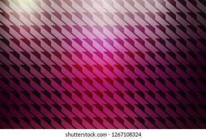 Dark Pink vector cover with stright stripes. Colorful shining illustration with lines on abstract template. Pattern for your busines websites.