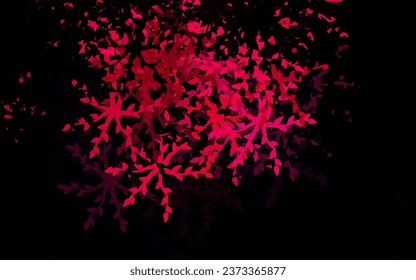 Dark Pink vector doodle background with flowers, leaves. Leaves and flowers with gradient on white background. Pattern for heads of websites, designs.