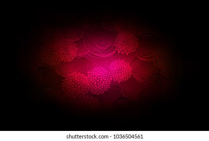 Dark Pink vector doodle bright background. Decorative shining illustration with doodles on abstract template. Hand painted design for web, wrapping, wallpaper.