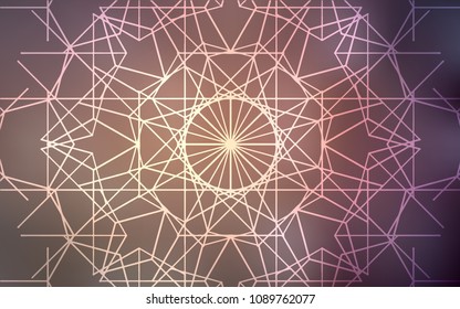 Dark Pink vector doodle bright background. Blurred decorative design in Indian style with lines drown by child. The pattern can be used for coloring books and pages for kids.