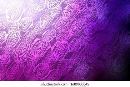 Diseño brillante del doodle vector oscuro rosado. Ilustración de nuevo color en estilo borroso con rosas. El patrón se puede utilizar para los jefes de sitios web y diseños.
