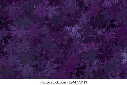 Dark Pink vector doodle template with flowers. Creative illustration in blurred style with flowers. Hand painted design for web, wrapping.