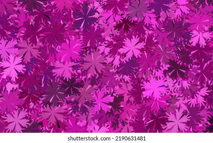 Dark Pink vector elegant wallpaper with flowers. Flowers with gradient on white background. Textured pattern for websites, banners.