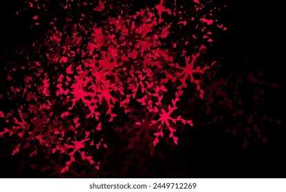 Dark Pink vector elegant wallpaper with flowers, leaves. Illustration with doodles on abstract template. Pattern for heads of websites, designs.