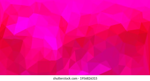 Dark pink vector geometric polygonal wallpaper. Illustration in broken glass style with triangles. Modern design for your apps.