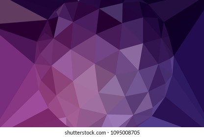 Dark Pink vector gradient triangles texture with a gem in a centre. Modern abstract illustration with triangles. Best triangular design for your business.
