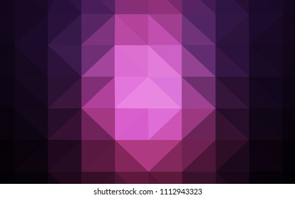 Dark Pink vector gradient triangles pattern. Shining polygonal illustration, which consist of triangles. Best triangular design for your business.