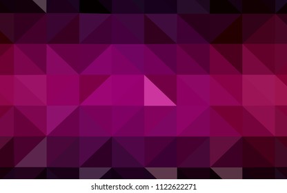 Dark Pink vector gradient triangles pattern. Shining colorful illustration with triangles. Template for cell phone's backgrounds.