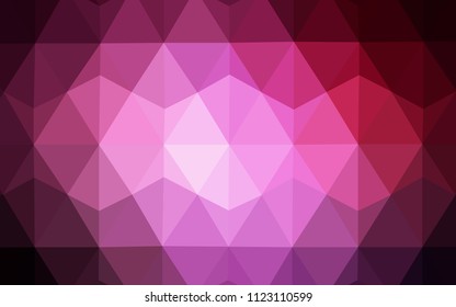 Dark Pink vector gradient triangles texture. Modern abstract illustration with triangles. Brand new style for your business design.