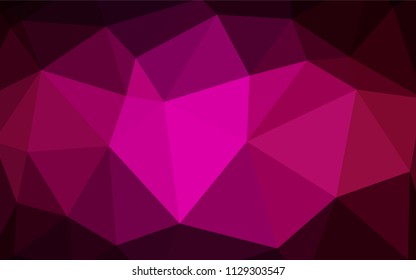 Dark Pink vector gradient triangles pattern. Modern abstract illustration with triangles. New template for your brand book.