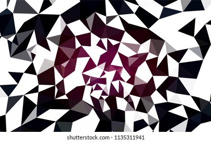 Dark Pink vector gradient triangles pattern. Colorful abstract illustration with triangles. Completely new template for your banner.