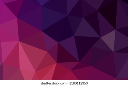 Dark Pink vector gradient triangles pattern. Colorful illustration in abstract style with triangles. A completely new design for your leaflet.