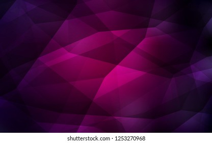 Dark Pink vector gradient triangles texture. Colorful illustration in polygonal style with gradient. Template for cell phone's backgrounds.