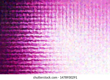 Dark Pink vector gradient triangles pattern. Shining polygonal illustration, which consist of triangles. Completely new template for your banner.