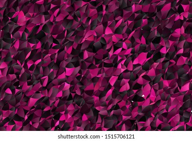 Dark Pink vector gradient triangles template. Glitter abstract illustration with an elegant triangles. Brand new design for your business.