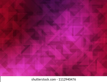 Dark Pink vector hexagon mosaic template. Colorful abstract illustration with gradient. The completely new template can be used for your brand book.