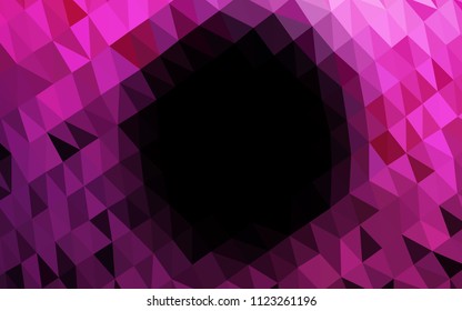 Dark Pink vector hexagon mosaic cover. A completely new color illustration in a vague style. The completely new template can be used for your brand book.