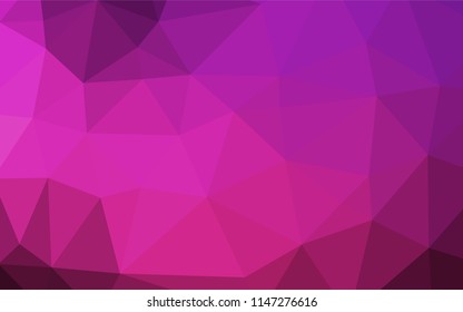 Dark Pink vector hexagon mosaic cover. Glitter abstract illustration with an elegant design. Brand new style for your business design.