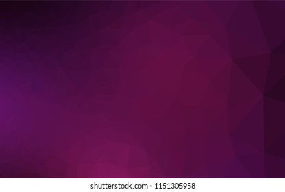Dark Pink vector hexagon mosaic template. Creative illustration in halftone style with gradient. Brand new style for your business design.