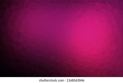 Dark Pink vector hexagon mosaic texture. A sample with polygonal shapes. A completely new design for your business.