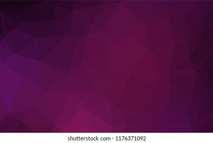 Dark Pink vector hexagon mosaic cover. Shining illustration, which consist of triangles. A completely new template for your business design.