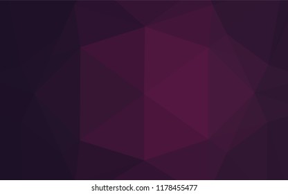 Dark Pink vector hexagon mosaic cover. Geometric illustration in Origami style with gradient.  Brand new design for your business.