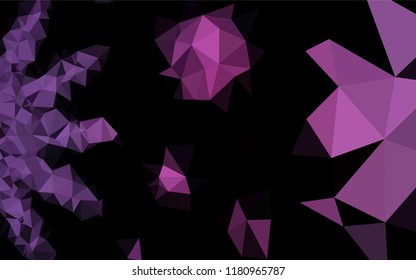 Dark Pink vector hexagon mosaic template. Creative geometric illustration in Origami style with gradient. The best triangular design for your business.